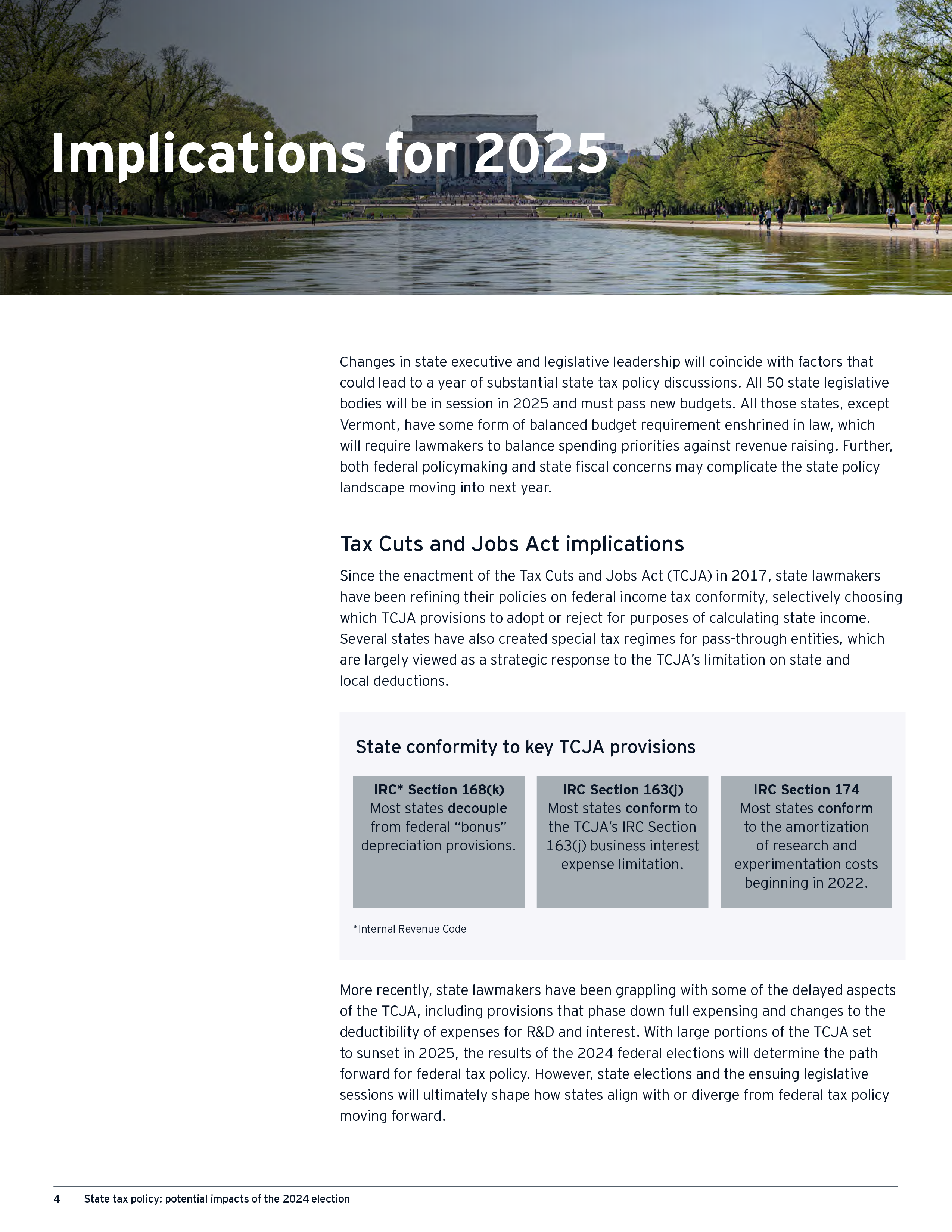 安永2024年美国大选对国家税收政策的潜在影响分析报告英文版8页
